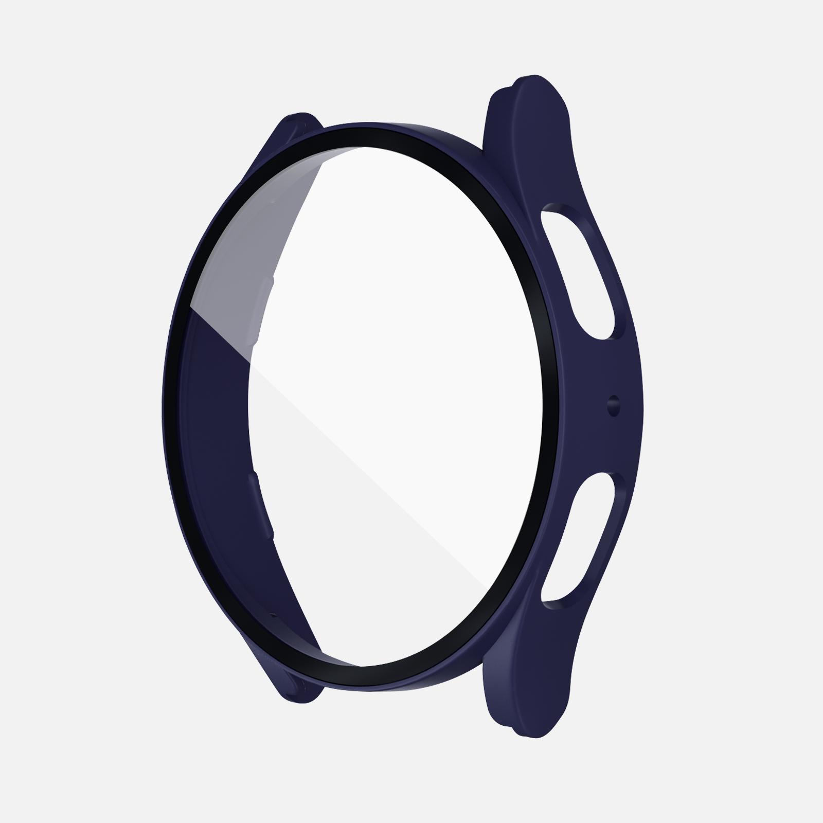 

Glass+Case for Samsung Galaxy Watch 5 40mm 44mm accessories PC Bumper Cover All-Around Screen Protector Galaxy watch 5 pro 45mm Galaxy watch 5 40mm полуночно-синий