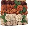 25PCS Gradiet Color Artificial Rose Flowers Flexible Wire Stems Realistic Flowers  Party Decoration