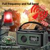B03B-Outdoor Camping 12000Mah Weather Radio, Solar And Hand Crank AM/FM/NOAA, Emergency SOS Alarm, Reading Lamp