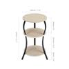 ZEXVIDA Round Retro Side Coffee Bedside Living Room Side Sofa Side Folding Side 30cm Wide X 30cm Deep X 55cm High Table, Table, Table, Table, Table,