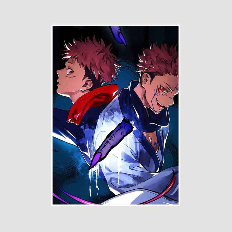 Anime Jujutsu Kaisen Posters Aesthetic White Paper Satoru Gojo Nobara Kugisaki Poster Wall Art Painting Study Home Decor Room Bar Decoration Pictures
