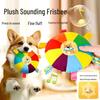 Interactive Plush Dog Frisbee - Sounding, Bite-Resistant for Training Border Collies