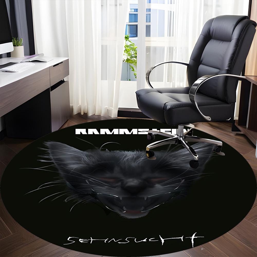 1pc Rammstein Carpet, Round Non-Slip Durable Large Size Office Carpet, Suitable for Office,yy250908076