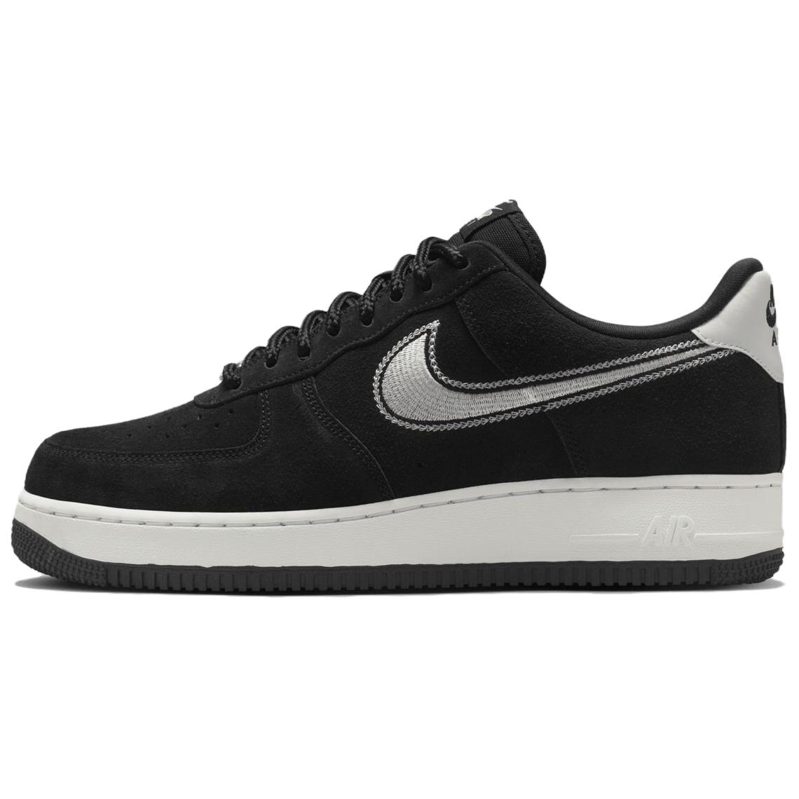 

Nike Air Force 1 07 LV8 вышитый Swoosh - черные парусные кроссовки унисекс HJ4465-001 40.5