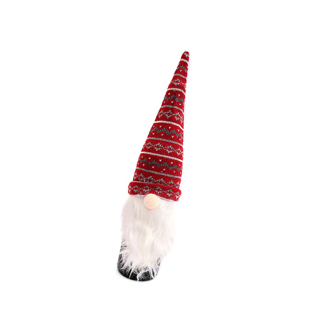 Knitted Santa Bottle Toppers User Friendly Christmas Decoration For Holiday Tabletop Decors And Family Gatherings