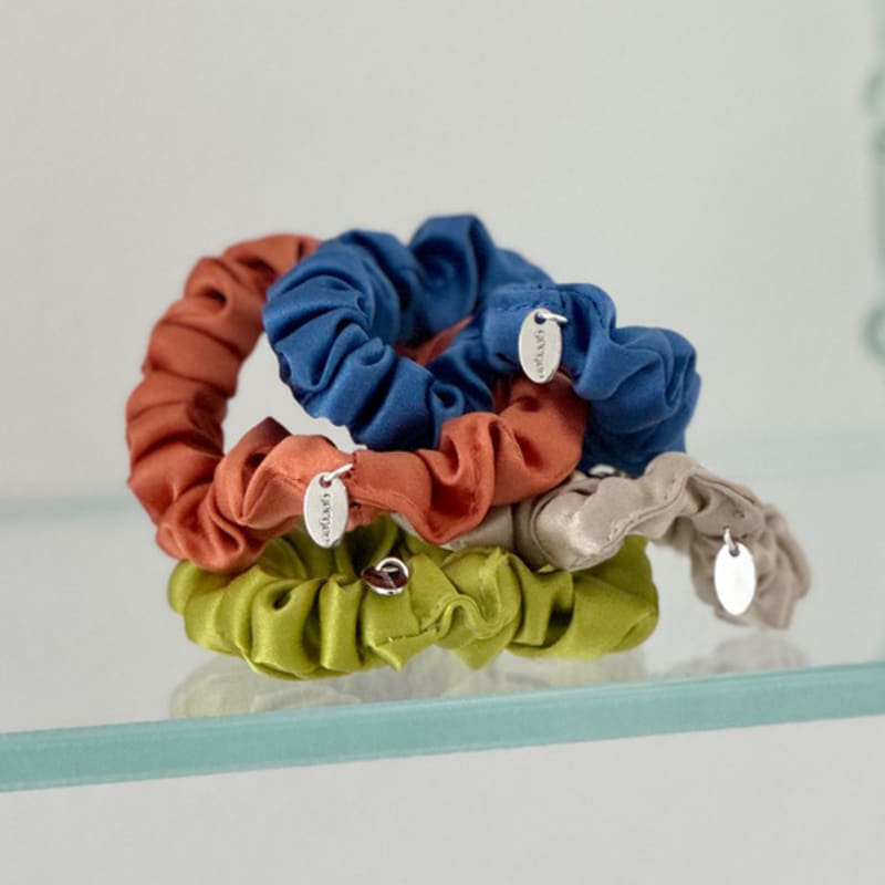 Geegee [1+1] Real Silk Scrunchie - 4color