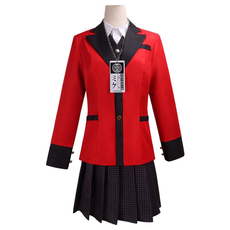 Kakegurui Yumeko Jabami Cosplay Kostüm Schuluniform Performance Anzug