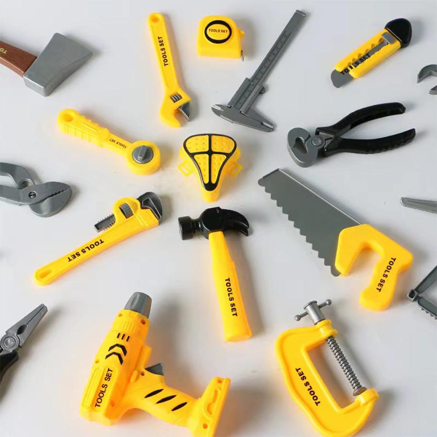 1set Boy Building Tool Set Repair Tool Box Set Simulation Repair Tools Electric Drill Screwdriver Screw Screw Playing House Toys