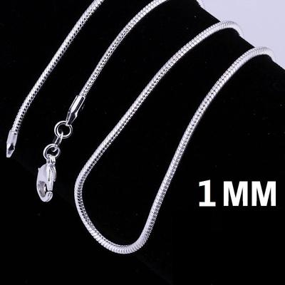 Chain Fashion Sliver Necklace High Quality Snake Chain For Men And Women Jewelry