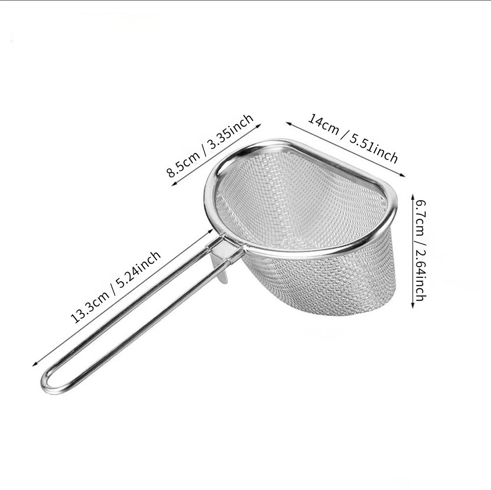 

304 stainless steel semicircular hot pot hanging strainer, fine mesh, high quality, a great companion for eating hot pot серебряный