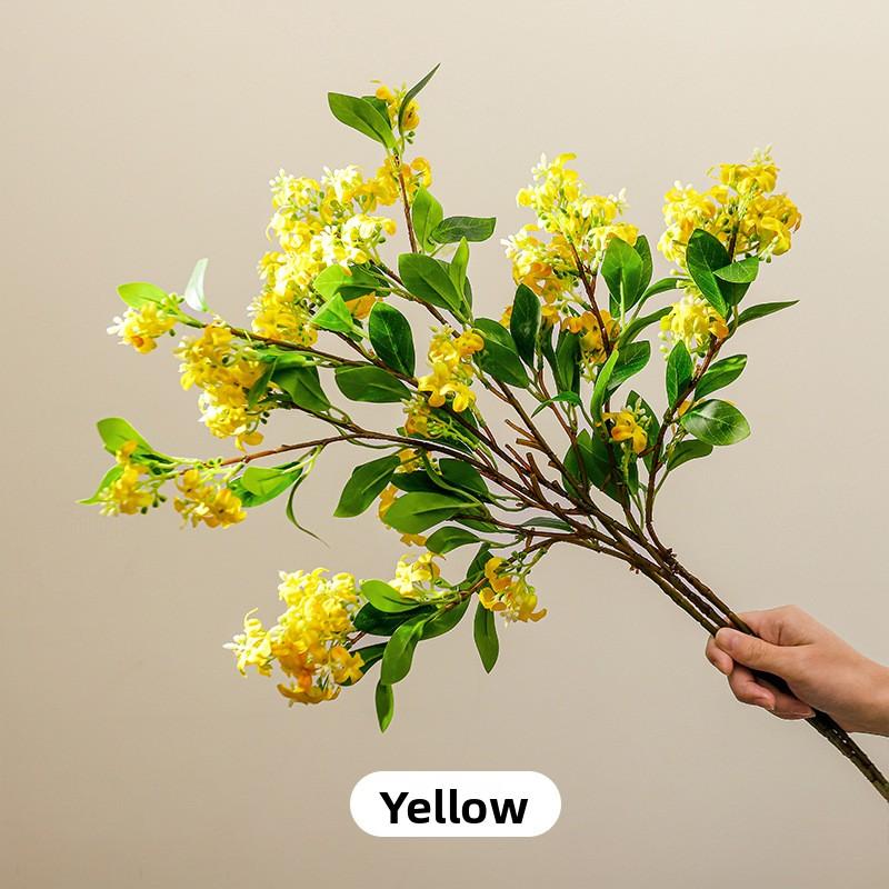 

Thousand-mile Lilac Flowers, Artificial Flowers, Living Room Bouquets, Home Flower Arrangements, Dining Table Decorations and Ornaments 1pc жёлтый