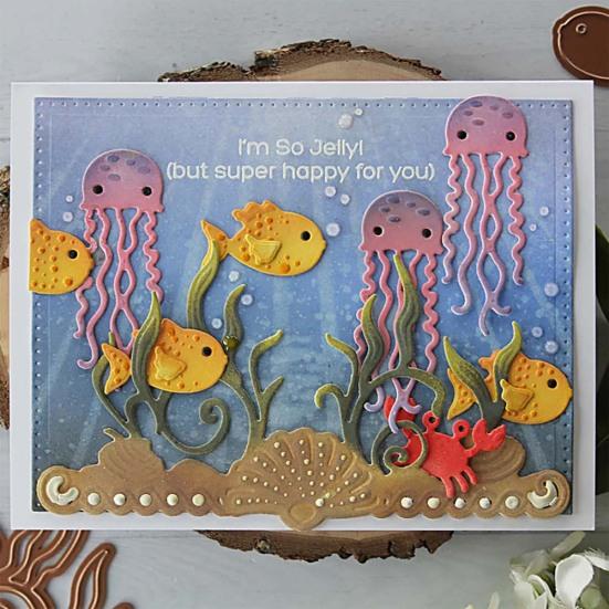Jellyfish Octopus Crab Metal Cutting Dies DIY Scrapbooking Paper Cards Stencil