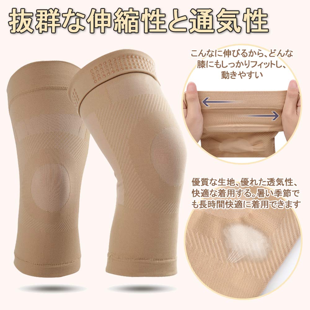 Knee Knee Support for Air Conditioning and Cold Weather and Knee Pain Sports Impact Injury Joint Knee Muscle and Ligament 3D Knit Support, Protection,