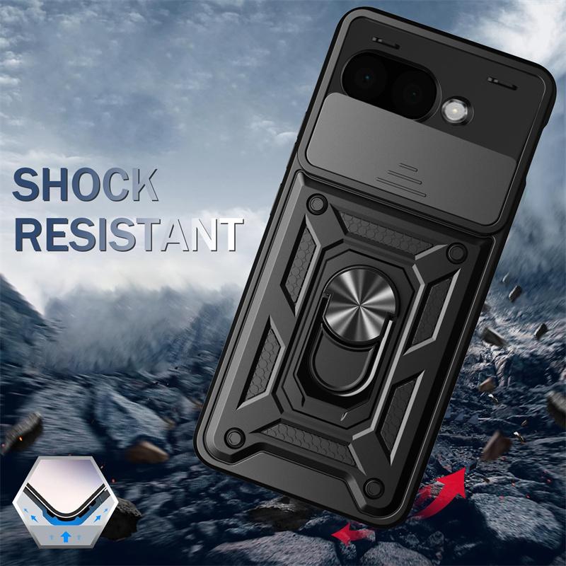 For Google Pixel 9a 5G Case Matel Ring Armor Phone Cases For Pixel9a Pixle 9 a A9 2025 Magnetic Stand Holder Back Cover Fundas