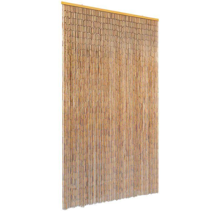 VidaXL Rideau de porte contre insectes Bambou 120 x 220 cm