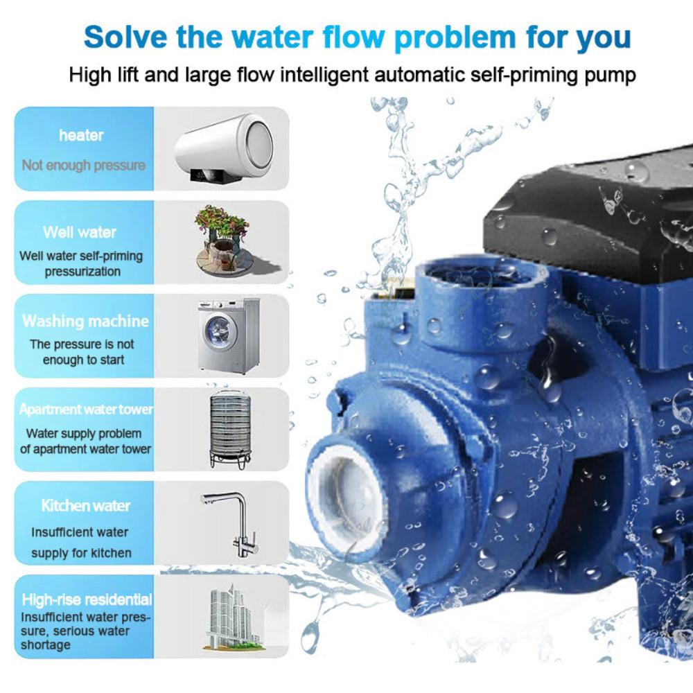 BQB-60-Periferní vodní čerpadlo 0,5 HP 370 W Vysoký výtlak Velký průtok Inteligentní Automatické Samonasávací Vodní čerpadlo 27,3*13,8*16,3 cm