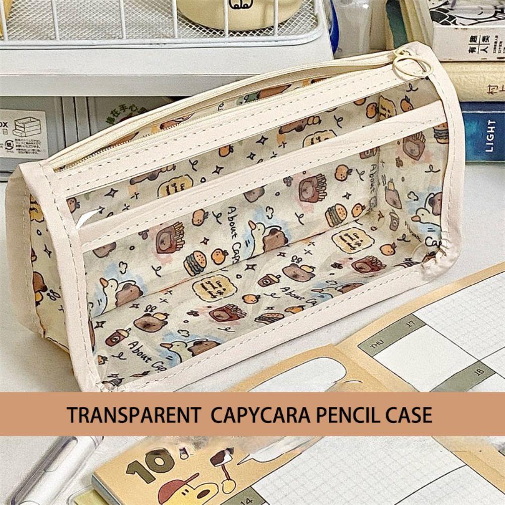 

Transparent Pencil Case Large Capacity Stationery Storage Pouch Pen Bag Office School Supplies