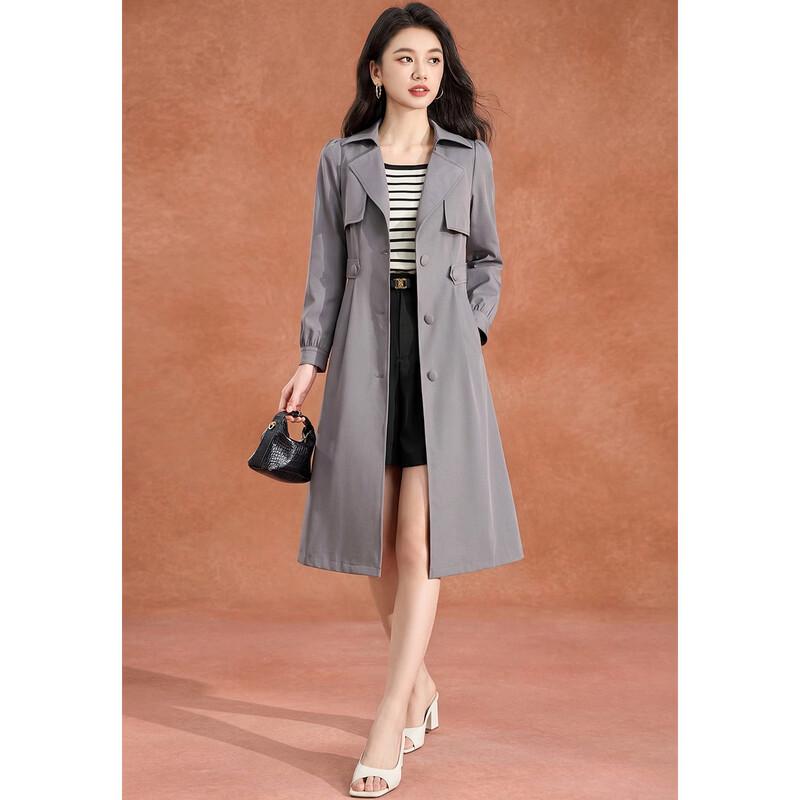 Melanie Women s Elegant Lapel Trench Coat XL