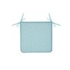 Galette de chaise bleu 38x38 cm motif graphique