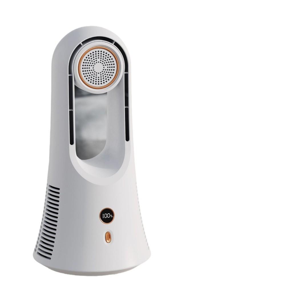 5W White Dormitory Desktop Bladeless Fan Household Aromatherapy Electric Fan Low Noise Operation and Long Endurance Air Conditioning Fan