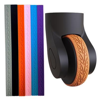 4pcs Protecteur de Roue de Valise Housse en Silicone Réglable Housse de Roue Pivotante pour Bagage de Voyage pour la Plupart des Bagages à Roulettes Accessoires