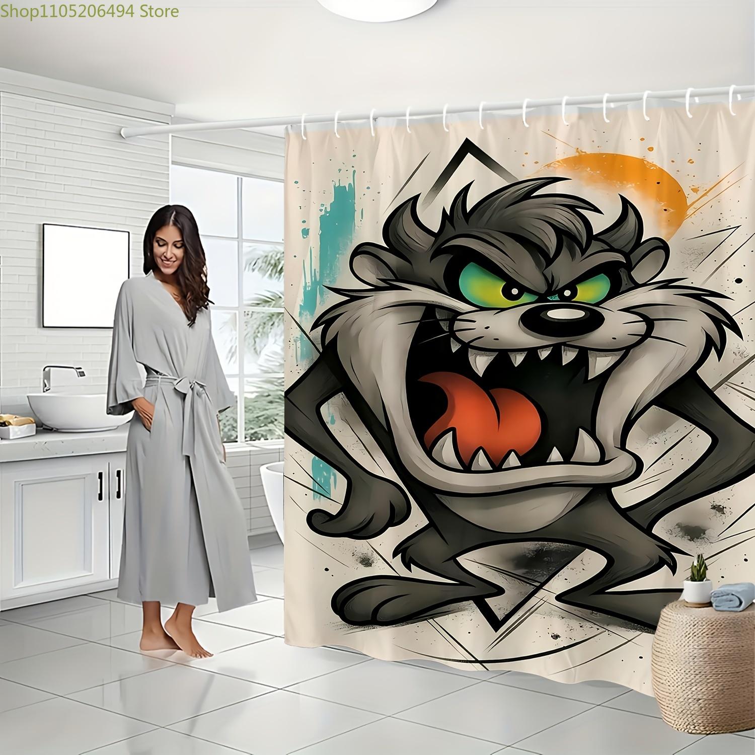 

A Warner Bros. Themed Bathroom Set Including a Shower Curtain Made of Machine-Washable Polyester Featuring Designs from (Harry 90x180cm