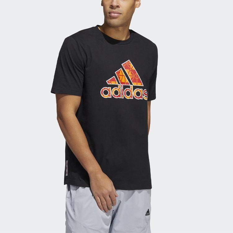 Adidas T Shirts Men's Black Crew Neck Moderate Straight Fit HD7928