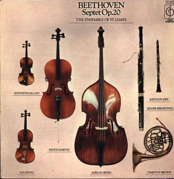 

LP Record ENSEMBLE OF ST. JAMES Beethoven Septet In Eb Major Op. CFP40059 Classics For Pl UK Classical Used
