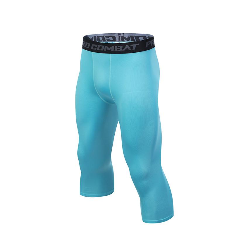 Quick-Dry High-Elastic Cropped Sports Leggings, Available In 9 Colors, Ideal for Fitness, Outdoor Training, and Basketball, Sweat-Absorbing Design.