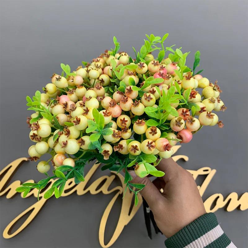 

1 шт. Рождественская ягода Симуляция Искусственные цветы Свадебные Флористические Композиции Аксессуары Домашний Настольный Декор A5103