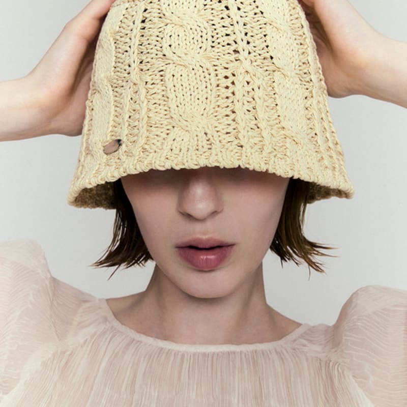 

NORMOR Вязаная панама бежевая Beige