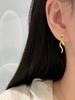 Musla Design Jewelry For Women Snake Shaped Hoop Earrings 925 Sterling Silver Earrings Zircon Fashion Stud Earrings