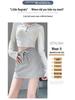 Women's Gray High-Waisted A-Line Sports Skirt and Shorts Combo for Spring/Summer 2025