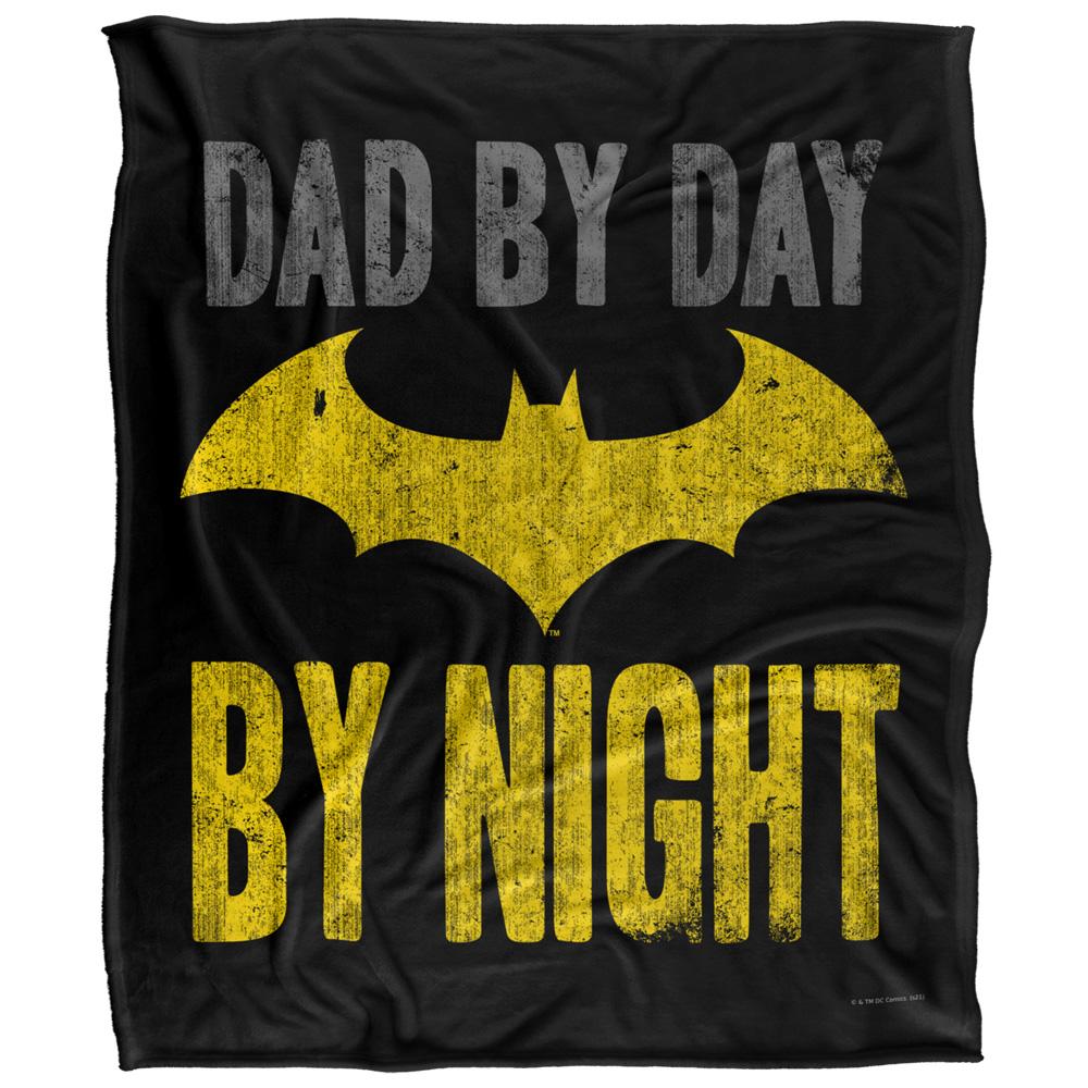 Batman Dad By Day Logo Blanket