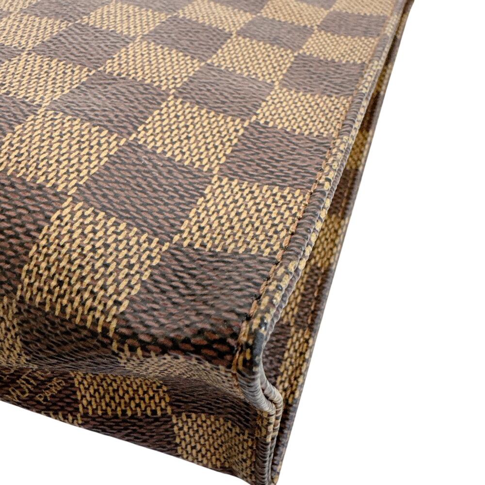 LOUIS VUITTON business bag Cosmetics Pouch Damier PVC coated canvas Poche Toilette 26 Limited Edition Clutch bag Brown PVC coated canvas Used
