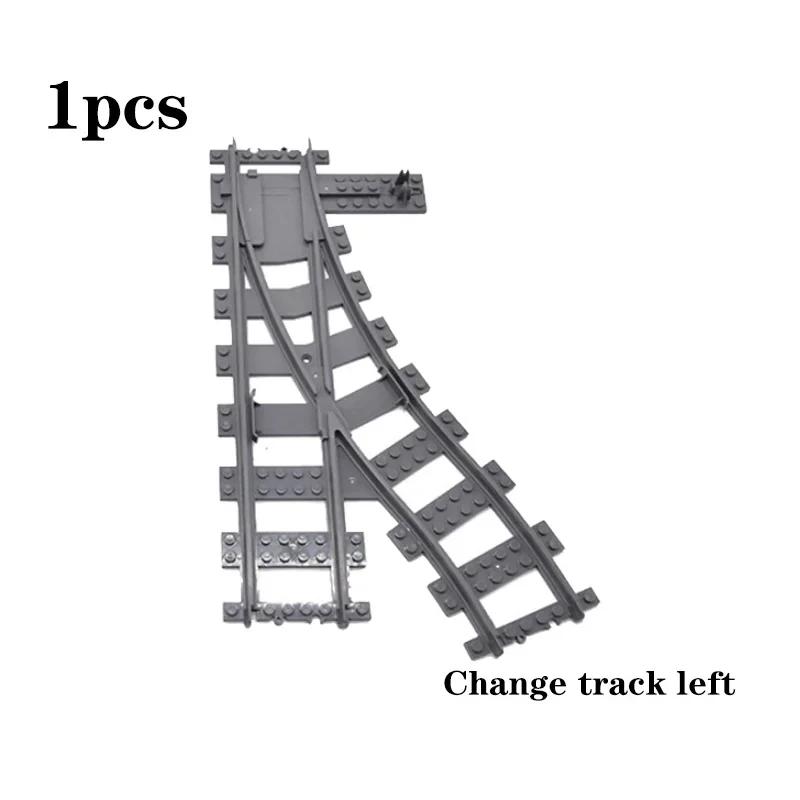 Non-Toxic City Trains Flexible Tracks Forked Straight Curved Soft Rails Track Switch Building Block Bricks Kids Diy High-Tech Creative Toy