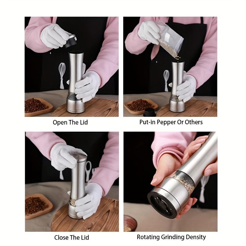 Stainless Steel Manual Pepper Grinder with Ceramic Core for Salt, Pepper, and Spices