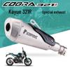 Compatible with KYMCO 321r Exhaust Modification; Features Non-destructive Direct Installation and Carbon Fiber Heat Shield.