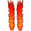 Flames Decal Reflective Sticker for Motorcycle Cars Trucks Laptops Etc Size 13.5 X 3.1inch