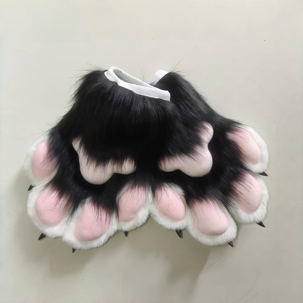 Γάντια Fursuit Γούνινα Γάντια Με Σφυρίχτρες Μαλακή Βελούδινη Αξεσουάρ Fursuit Παιδικό Cosplay Γάντια Ζώων Αξεσουάρ Πάρτι