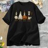 Boo Ghost Goose T Shirt Halloween Goose Autumn Skeleton Tshirt Fall Vintage Short Sleeve Graphic Tees Streetwear Clothing Tops