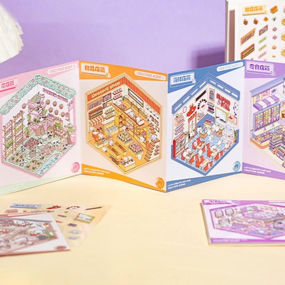 18Pcs Capybara Visual Stacking Sticker DIY Notebook Sticker New Landscaping Stickers  Children Gift