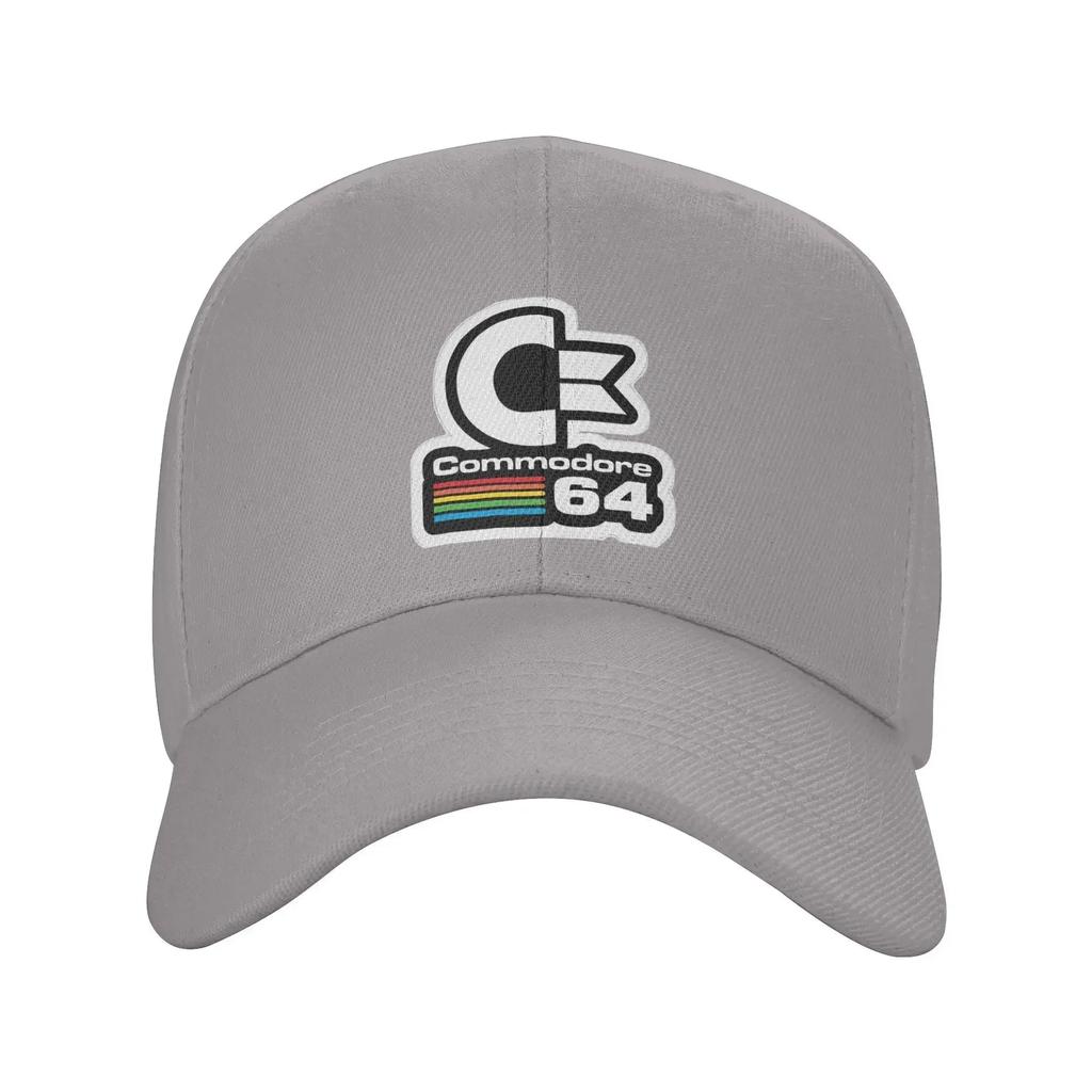 64 Commodore Gorra Retro con Logo Gorra de Béisbol para Hombres Mujeres Ajustable Sombrero Casual