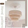 Textured Weave Bohemian Tassel Lampshade Handwoven Tassel Light Shell  Living Room