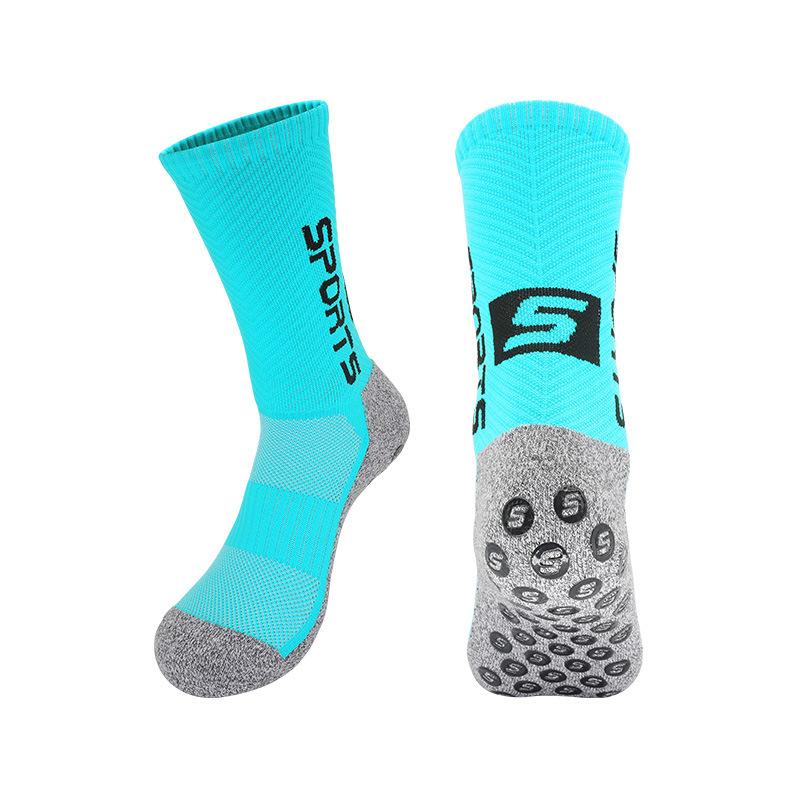 Men'S Dispensing Football Socks Men'S Professional Training Sports Socks Towel Bottom Breathable Medium Tube Socks Non-Slip Socks