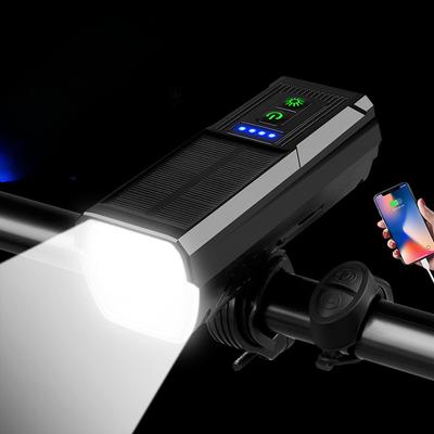 Neu 4t6 Solar Horn Licht Intelligente Dual Control 1000 Lumen mit Usb Ausgang Funktion Outdoor Reiten Scheinwerfer
