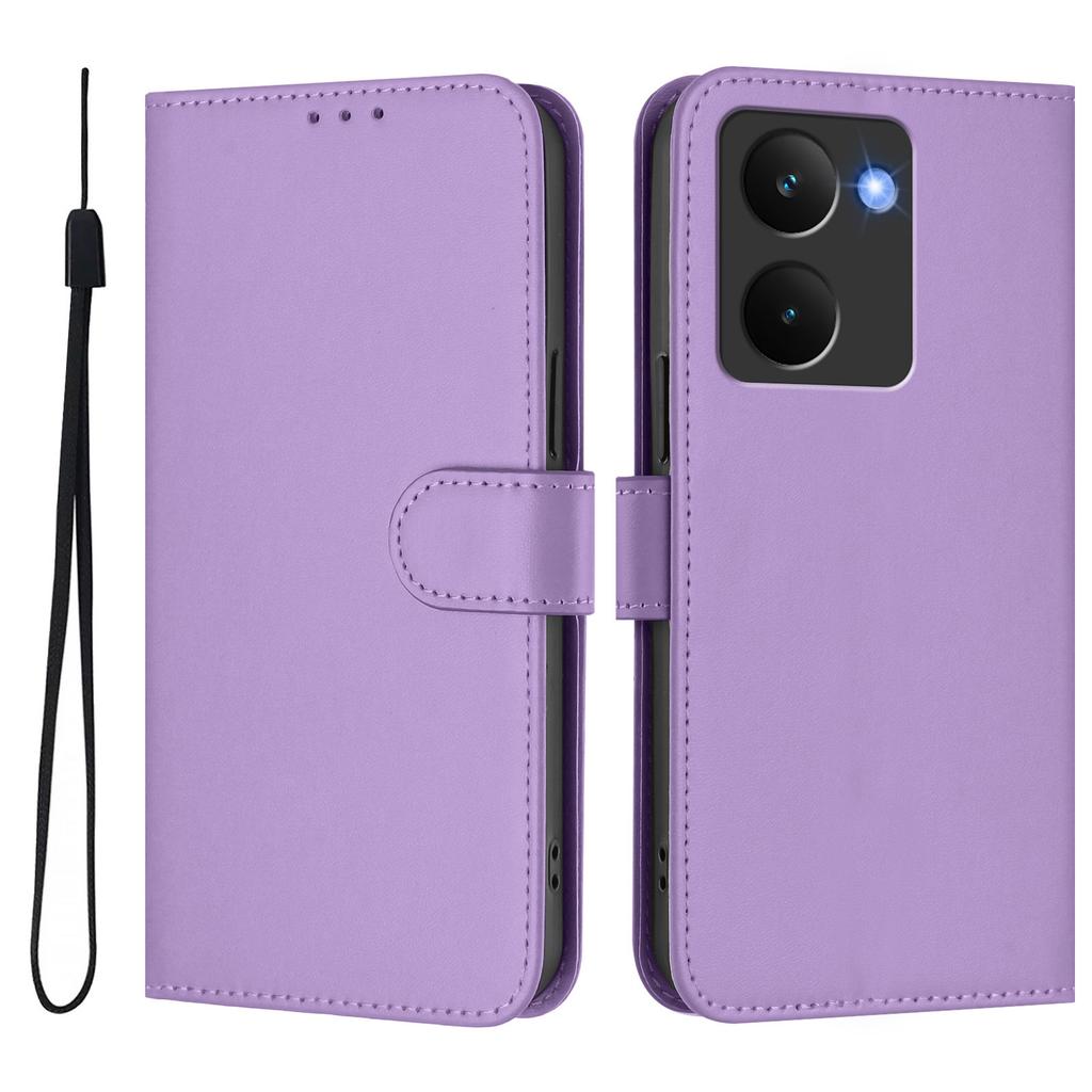 Husă pentru Realme P3 Ultra 5G, Culoare Solidă, Tip Portofel, din Piele, Acoperire Telefon cu Curea