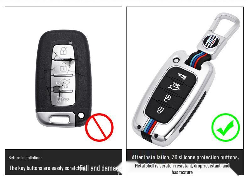 Hyundai Elantra IX35 Key Bag Cover for Sonata, Kia Sportage, K2, Forte Key Fob Shell