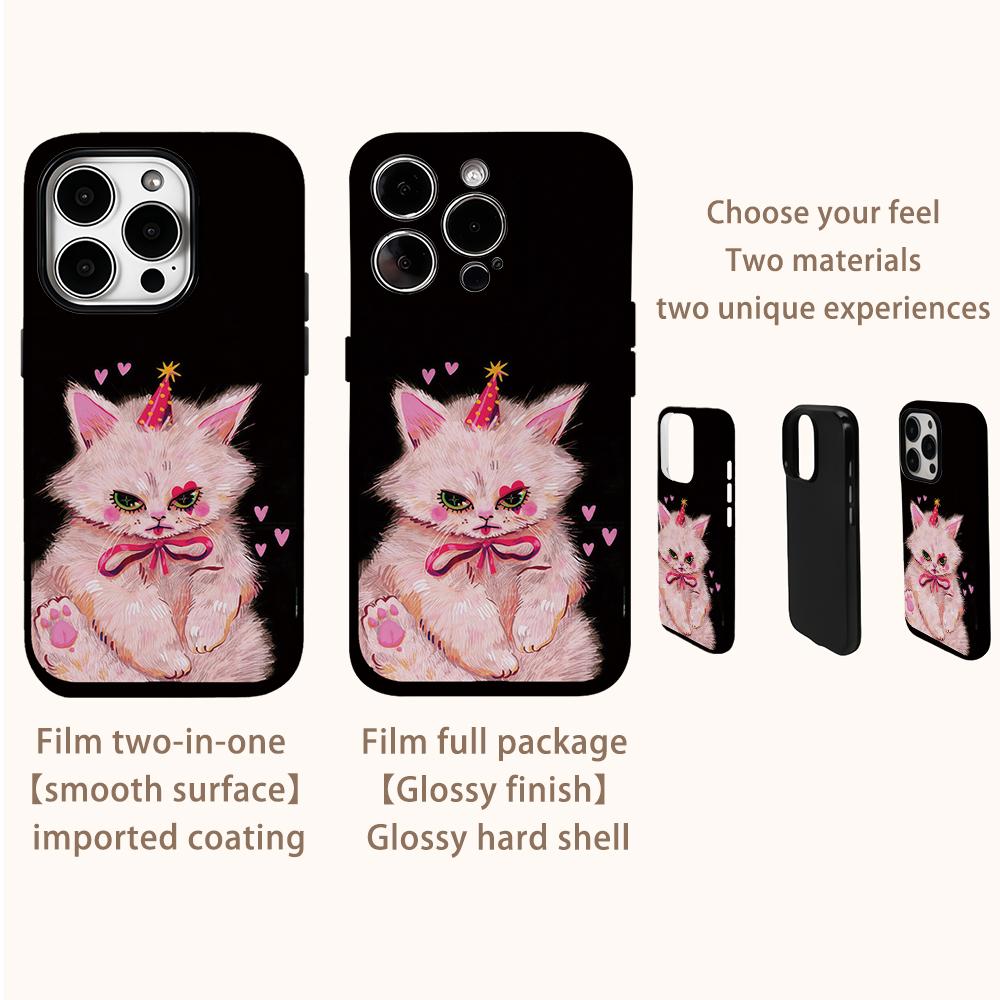 CLOWN KITTY Phone Case for IPhone 16 15 14 13 12 11 X XS XR XSMAX 7 8 Pro Max Plus Double-layer Back Cover