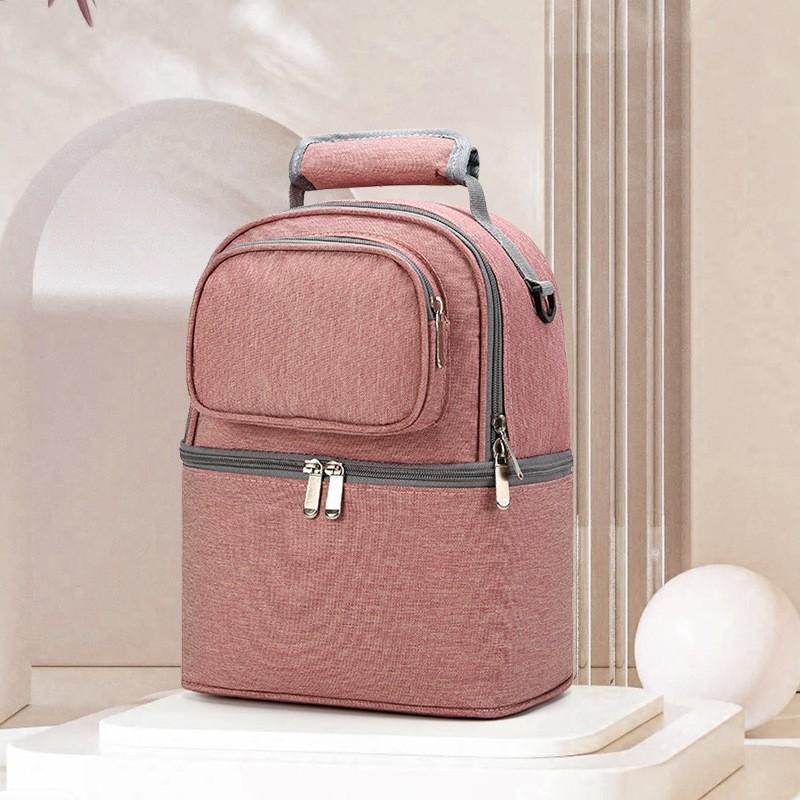 Mommy Bag Milk Storage Breast Pump Maternity Cooler Double Layer Insulation  Fresh Keeping Baby Food Backpack Feeding Bottle
